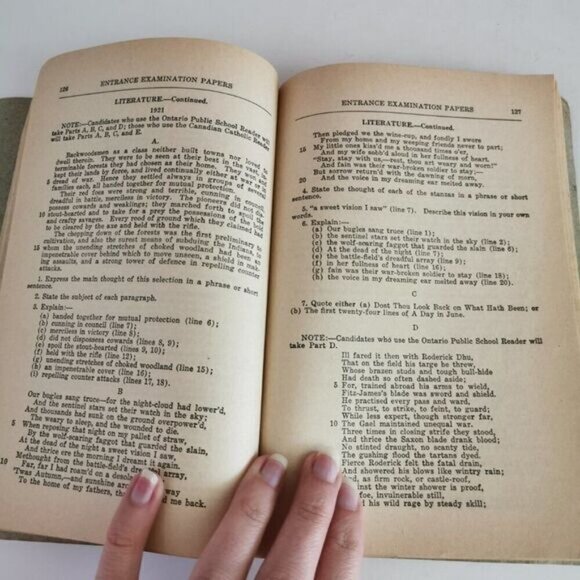 1930s High School Exam Papers Province Ontario, Vintage School Entrance Exams - Picture 9 of 9